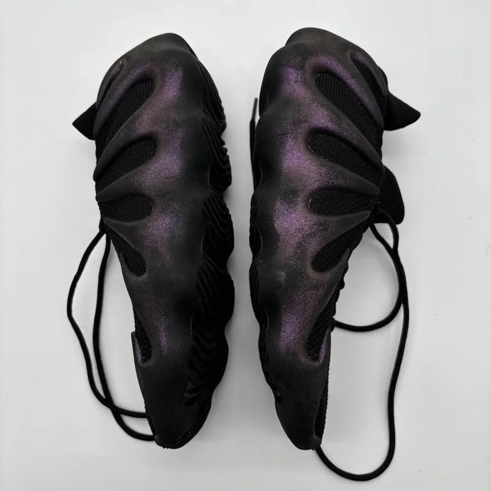 Adidas Yeezy 450‎ Black Purple Tint Men Size 42 Athletic Knit Sneakers